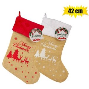XMAS DRESS UP STOCKING WOVEN 42cm