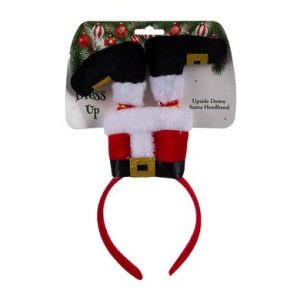 XMAS DRESS UP HEADBAND SNTA UPSIDE DWN