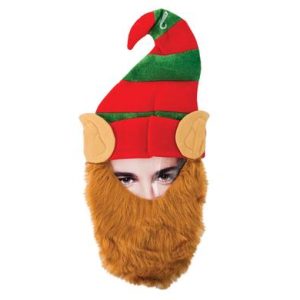 XMAS ELF DRESS UP HAT & BEARD