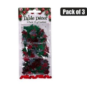 XMAS TABLE DECOR CONFETTI 3PK 15g