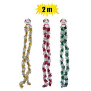 XMAS GARLAND TINSEL 6cmx2m TWO-TONE