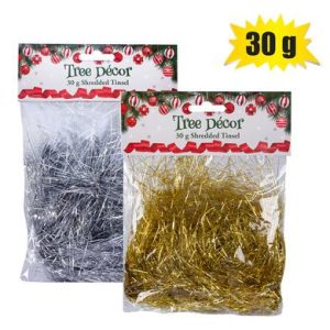 XMAS GARLANDS TINSEL SHREDDED 30g