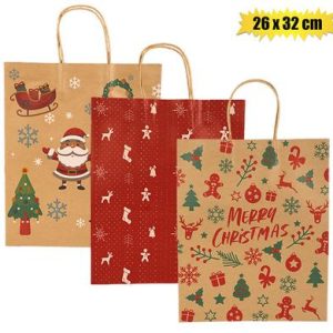 XMAS STATIONERY GIFT BAG CRAFT 26x32cm