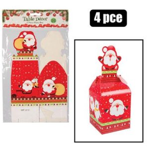 XMAS STATIONERY PARTY BOXES 4pc 18x8cm