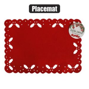 XMAS TABLE DECOR PLACEMENT FELT 43x30cm