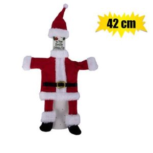 XMAS TABLE DECOR SANTA WINE BOTTLE 42cm