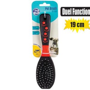 PET DOG/CAT BRUSH RUBBER 2-FUNCTION