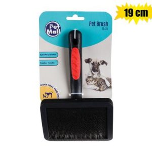 PET DOG/CAT BRUSH RUBBER FINE WIRE