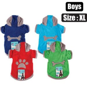 PET DOG SHIRT WINTER BOY PAW/BONE-XL
