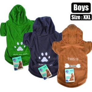 PET DOG SHIRT WINTER BOY PAW/BONE-XXL