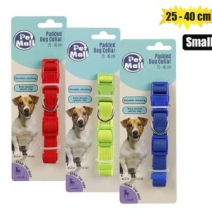 PET DOG COLLAR 25-40cm SMALL ASST COL