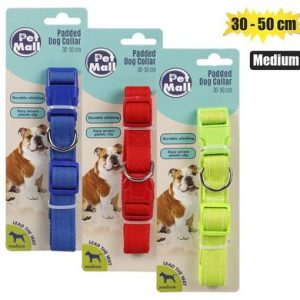 PET DOG COLLAR 30-50cm MED ASST COL