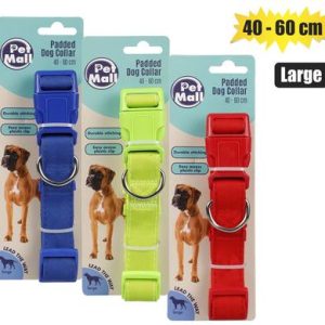 PET DOG COLLAR 40-60cm LARGE ASST COL