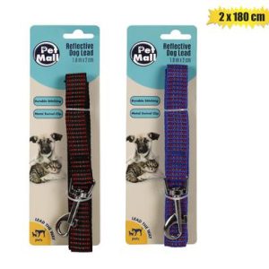 PET DOG-LEAD REFLECTIVE 2x180cm