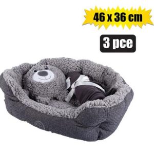 PET BED PUPPY STARTER PACK 3PCE 46x36cm