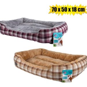 PET BED RECTANGLE "FUR" 70x50x18cm