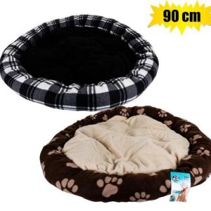 PET BED FLEECE ROUND 90cm DIAMETER