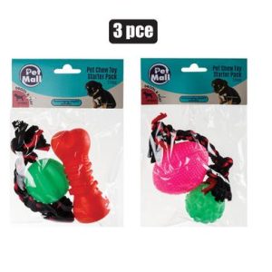 PET TOY PUPPY STARTER PACK 3PCE