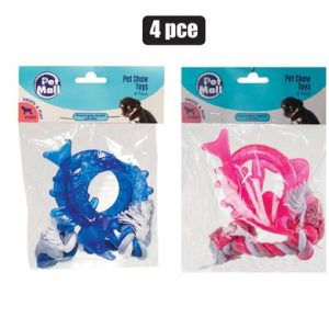 PET TOY PUPPY CHEWS ASSTD PK-4