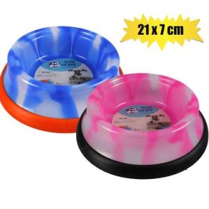 PET DOG/CAT BOWL TIEDYE FINISH 21x7cm