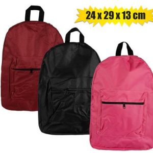 BACKPACK POLYESTER ASSTD 43x30x13cm