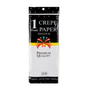 PAPER CREPE SHEET WHITE 50x200cm