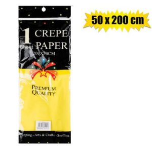PAPER CREPE SHEET YELLOW 50x200cm