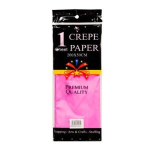 PAPER CREPE SHEET PINK 50x200cm