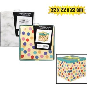 GIFT BOX FLAT PACK 22x22x22cm