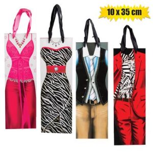 GIFT-BAG DESIGNER WINE 10x35cm