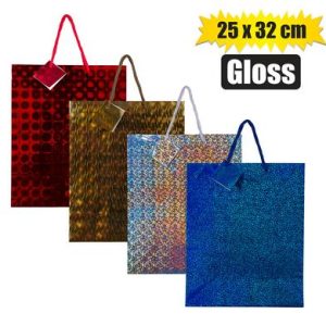 GIFT-BAG HOLOGRAM LRG 25x32cm GLOSS