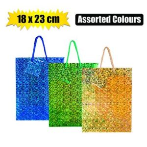 GIFT-BAG HOLOGRAM MED 18x23cm GLOSS