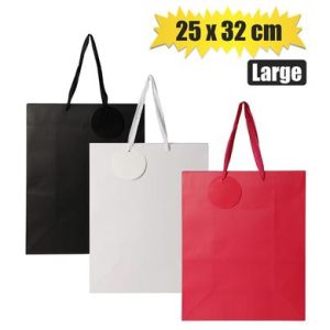 GIFT-BAG SOLID COLOR LRG 25x32cm