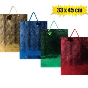 GIFT-BAG METALLIC PAPER JMB 33x45cm EMB