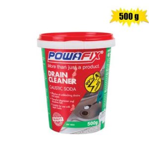 POWAFIX DRAIN CLEANER CAUSTIC SODA 500g