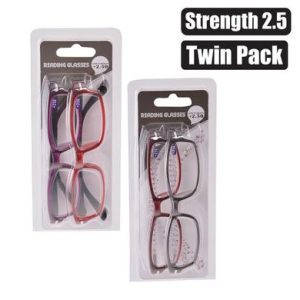READING GLASS TWIN PACKS STRNGTH:2.5