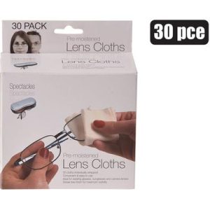 LENS CLOTH MOISTENED 30PC