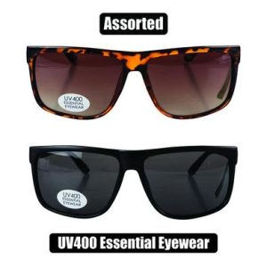 SUNGLASS ESS/MENS SQR PLASTIC