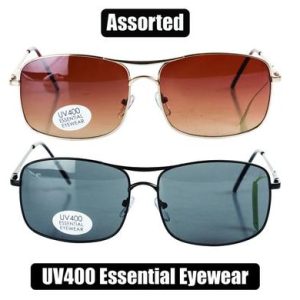 SUNGLASS ESS/MENS SQUARED METAL