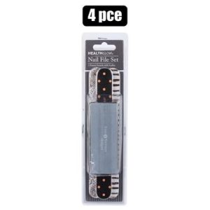 NAIL FILE EMERY 4PCE INCL BUFFER H/GLOW
