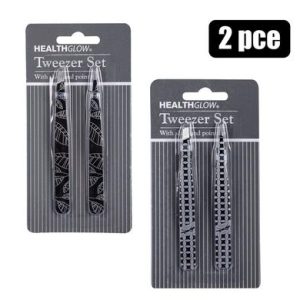 TWEEZER STAINLESS STEEL 2PCE H/GLOW