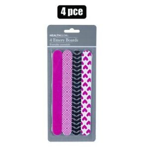 NAIL FILE EMERY 4PCE H/GLOW