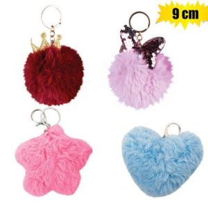 KEY CHAIN FUR 9cm ASSTD