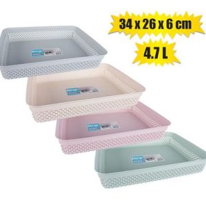 BASKET PL 34x26x6cm 4.7L DROP DESIGN