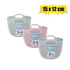 BASKET PL 15x12cm 1,5L ROUND DROP DESIGN