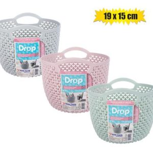 BASKET PL 19x15cm 3,3L ROUND DROP DESIGN