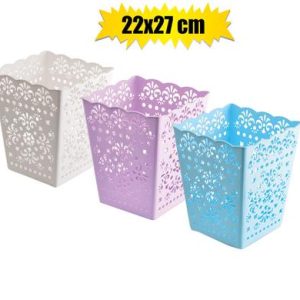 BASKET PL LACE 22x27cm WASTEPAPER