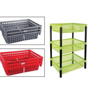VEG-RACK PL RECTANGLE 3-TIER