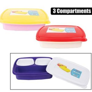 LUNCH BOX 3-COMPARTMENTS 25x14x5cm