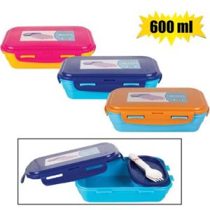 LUNCH BOX 600ml WITH MINI CONTAINER CLIP